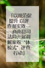 以规范促提升 以评查强实效——商南县司法局开展调解案卷“体检式”评查行动