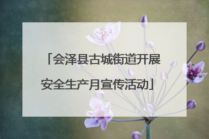 会泽县古城街道开展安全生产月宣传活动