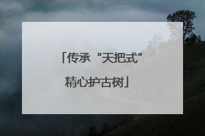 传承“天把式” 精心护古树