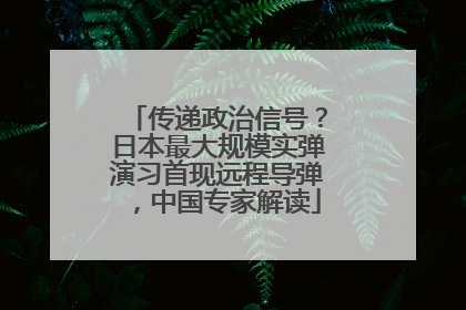 传递政治信号？日本最大规模实弹演习首现远程导弹，中国专家解读