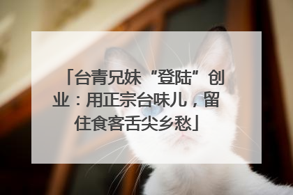 台青兄妹“登陆”创业：用正宗台味儿，留住食客舌尖乡愁