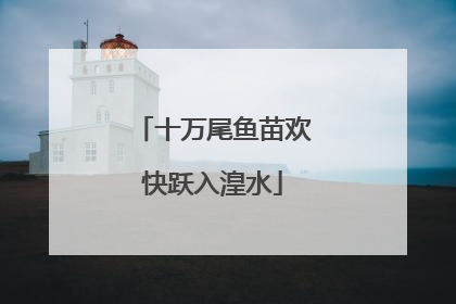 十万尾鱼苗欢快跃入湟水