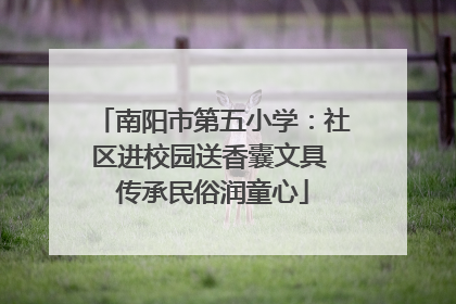 南阳市第五小学：社区进校园送香囊文具 传承民俗润童心