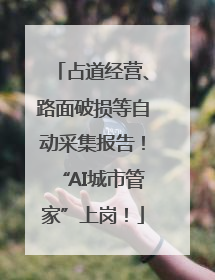 占道经营、路面破损等自动采集报告！“AI城市管家”上岗！