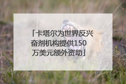 卡塔尔为世界反兴奋剂机构提供150万美元额外资助
