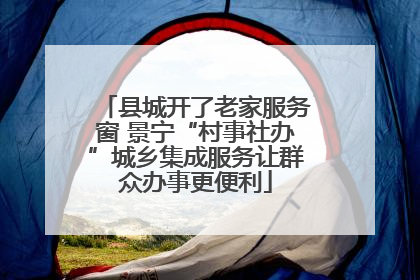 县城开了老家服务窗 景宁“村事社办”城乡集成服务让群众办事更便利