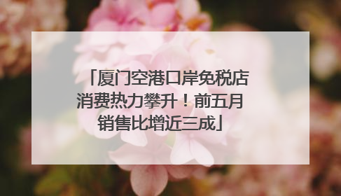厦门空港口岸免税店消费热力攀升！前五月销售比增近三成