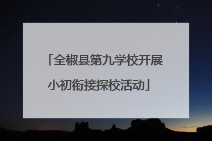 全椒县第九学校开展小初衔接探校活动