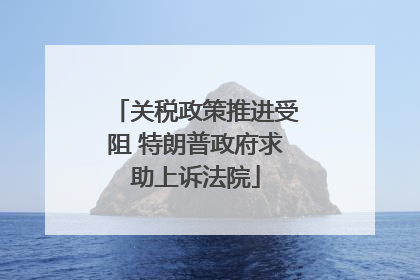 关税政策推进受阻 特朗普政府求助上诉法院