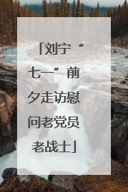 刘宁“七一”前夕走访慰问老党员老战士