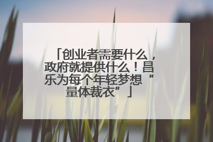 创业者需要什么，政府就提供什么！昌乐为每个年轻梦想“量体裁衣”