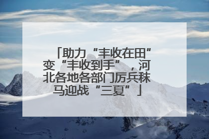 助力“丰收在田”变“丰收到手”，河北各地各部门厉兵秣马迎战“三夏”