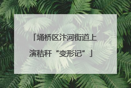 埇桥区汴河街道上演秸秆“变形记”