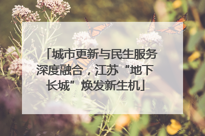 城市更新与民生服务深度融合，江苏“地下长城”焕发新生机