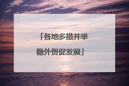 各地多措并举稳外贸促发展
