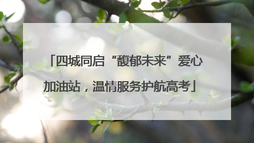四城同启“馥郁未来”爱心加油站，温情服务护航高考