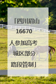 四川眉山16670人参加高考 城区部分路段管制