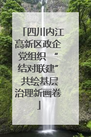 四川内江高新区政企党组织 “结对联建” 共绘基层治理新画卷