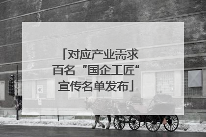 对应产业需求 百名“国企工匠”宣传名单发布