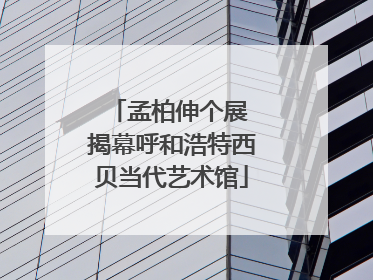 孟柏伸个展 揭幕呼和浩特西贝当代艺术馆