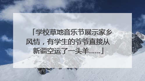 学校草地音乐节展示家乡风情，有学生的爷爷直接从新疆空运了一头羊……