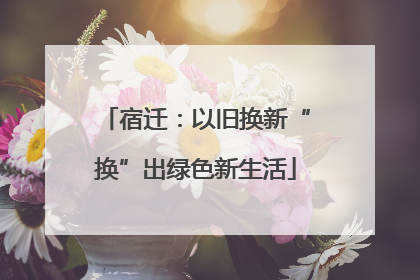宿迁：以旧换新“换”出绿色新生活