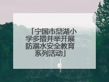 宁国市鼎湖小学多措并举开展防溺水安全教育系列活动