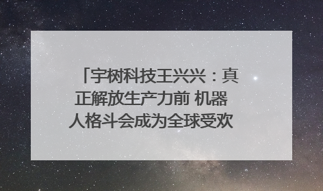 宇树科技王兴兴：真正解放生产力前 机器人格斗会成为全球受欢迎的赛事｜科技观察