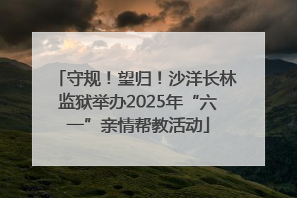守规！望归！沙洋长林监狱举办2025年“六一”亲情帮教活动