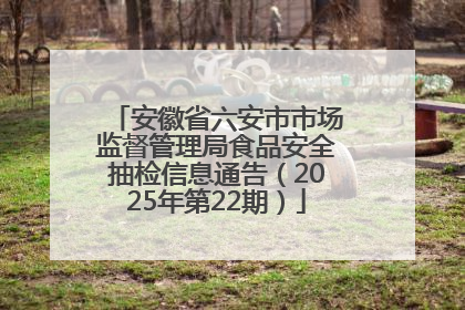 安徽省六安市市场监督管理局食品安全抽检信息通告（2025年第22期）