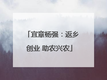 宜章杨强：返乡创业 助农兴农