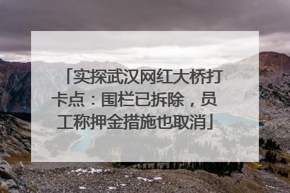 实探武汉网红大桥打卡点：围栏已拆除，员工称押金措施也取消