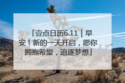 壹点日历6.11｜早安！新的一天开启，愿你拥抱希望，追逐梦想