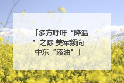 多方呼吁“降温”之际 美军频向中东“添油”