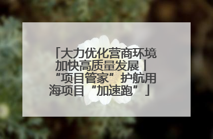 大力优化营商环境 加快高质量发展丨“项目管家”护航用海项目“加速跑”