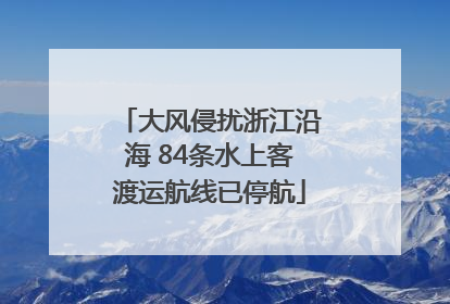 大风侵扰浙江沿海 84条水上客渡运航线已停航