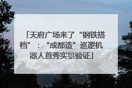 天府广场来了“钢铁搭档”：“成都造”巡逻机器人首秀实景验证
