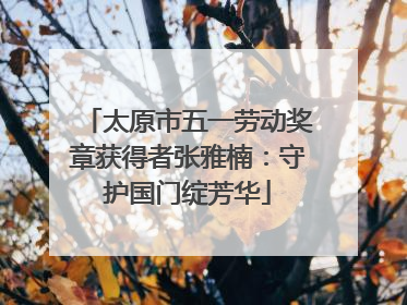 太原市五一劳动奖章获得者张雅楠：守护国门绽芳华