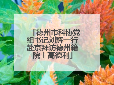 德州市科协党组书记刘辉一行赴京拜访德州籍院士高德利