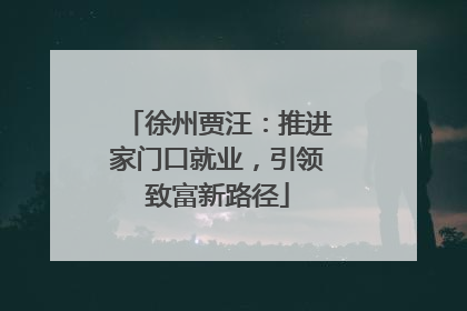 徐州贾汪：推进家门口就业，引领致富新路径