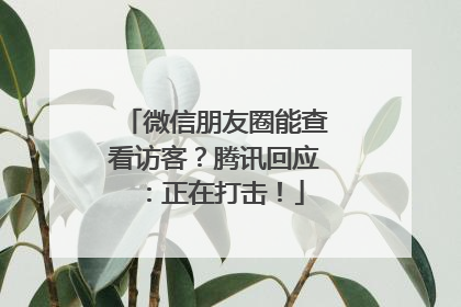 微信朋友圈能查看访客？腾讯回应：正在打击！