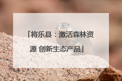 将乐县：激活森林资源 创新生态产品
