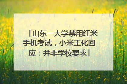 山东一大学禁用红米手机考试，小米王化回应：并非学校要求