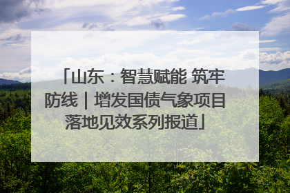 山东：智慧赋能 筑牢防线｜增发国债气象项目落地见效系列报道