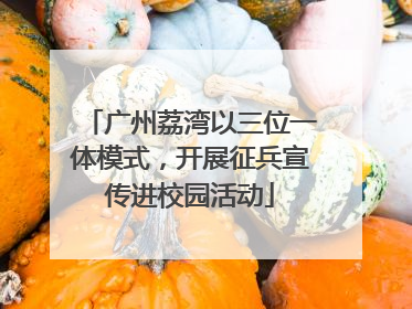 广州荔湾以三位一体模式，开展征兵宣传进校园活动