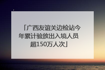 广西友谊关边检站今年累计验放出入境人员超150万人次