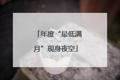 年度“最低满月”现身夜空
