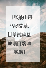 张掖山丹马场艾草、甘草试验基地项目落地实施