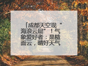 成都天空现“海浪云层”！气象爱好者：是糙面云，晴好天气将短暂上线