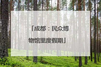 成都：民众博物馆里度假期